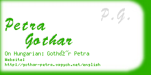 petra gothar business card